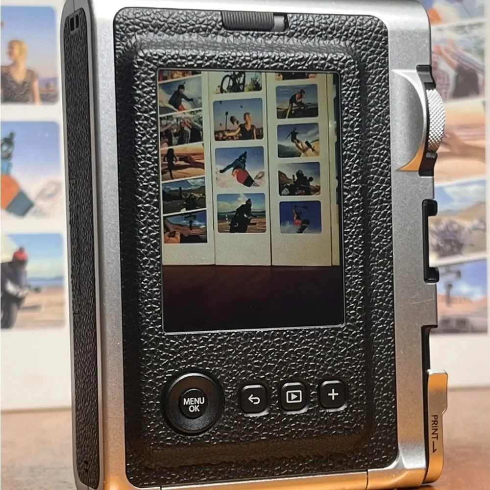 Fujifilm Instax Mini EVO Hybrid Instant Camera TGT Color LCD Screen - Black